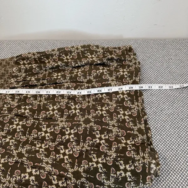 Massimo Dutti Women's Maxi Skirt, Size L Brown Flowy Long Side Zip Skirt - Image 8