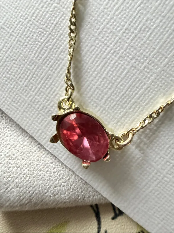 Kendra Scott - Cailin Gold Pendant Necklace - Red Crystal - Image 5