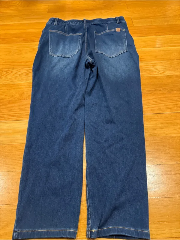 Halara flex mid rise skinny cropped jeans with pockets size medium. - Image 8