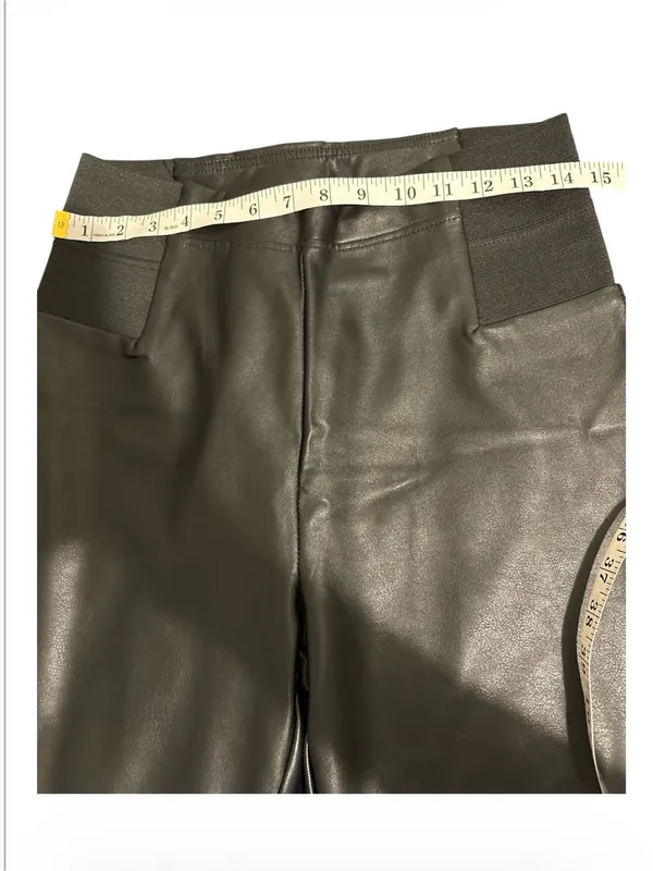 Brand New Black Faux Leather Skinny Pants / Leggings - Size M - Image 3