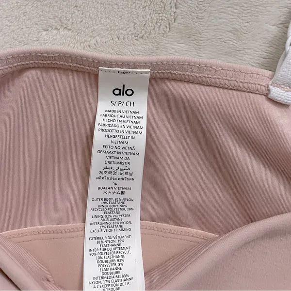 ALO Yoga NWT Airbrush Streamlined Dress Pink Quartz White Size S - Image 8