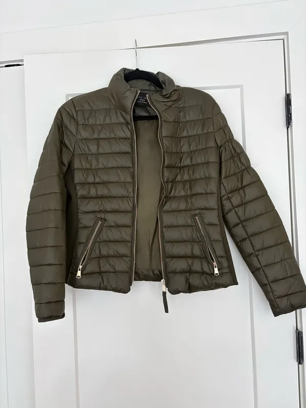 Love Tree Olive Green Fitted Puffer Jacket - Image 4