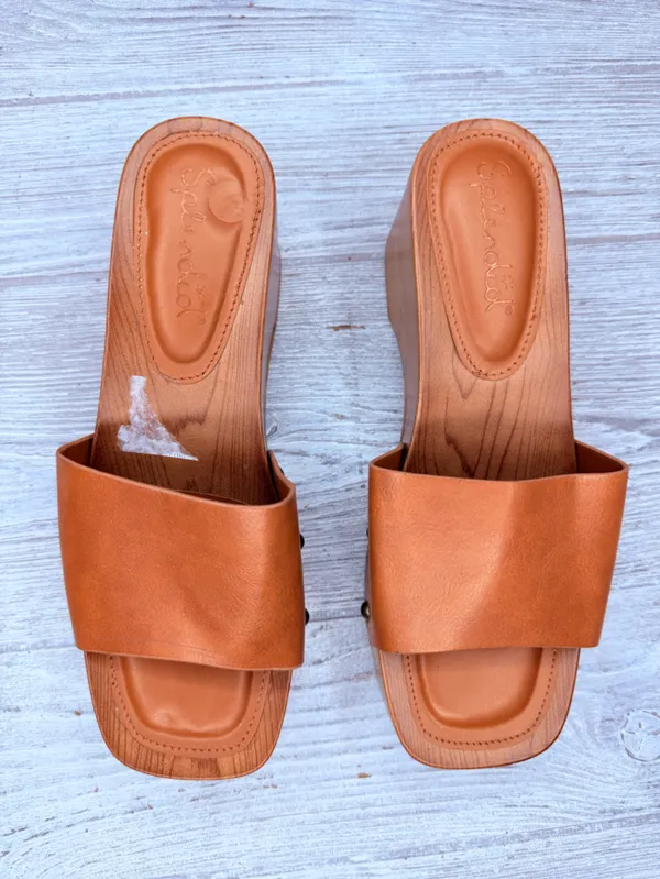 NWOT Splendid open-toe leather platform clog Bree brown sandals shoes size 7.5 - Image 2