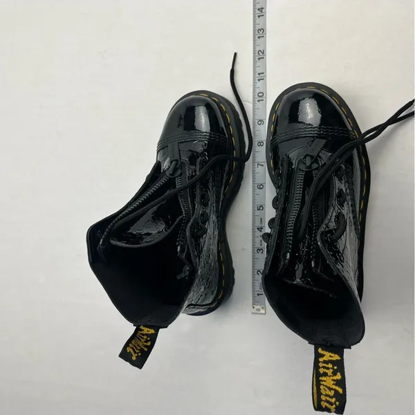 Dr. Martens Sinclair Leopard Emboss Patent Leather Platform Boots‎ Womens 5 NWOT - Image 10