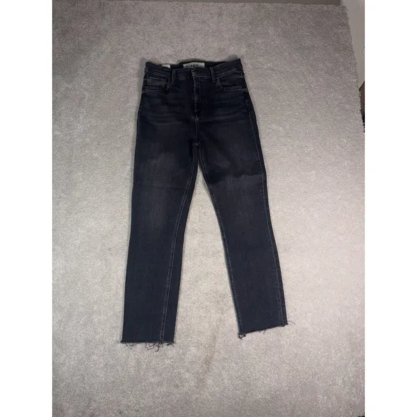 Frank & Eileen Jeans Women 29 Derry High Rise Made in USA Gray Wash Raw Hem EUC - Image 2