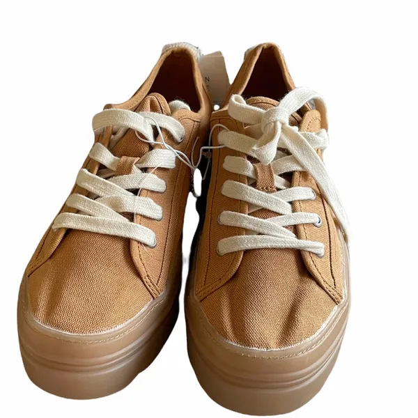 NWT Zara Chunky Platform Lace Up Sneakers Tan / Brown EU 39 US 6 Lug Sole - Image 6