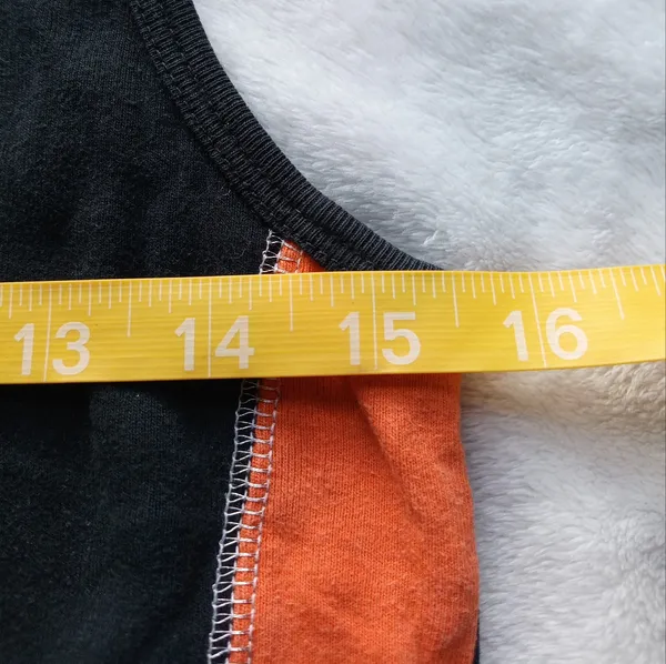 Harley Davidson size large Women's Black Orange Tank Top USA y2k biker moto - Image 6