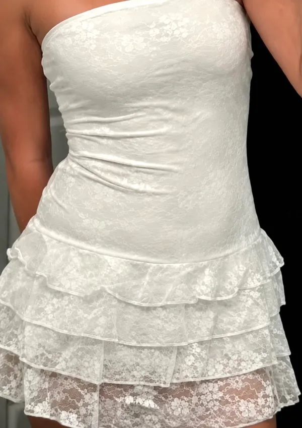 & Other Stories White Strapless Dress - Image 2