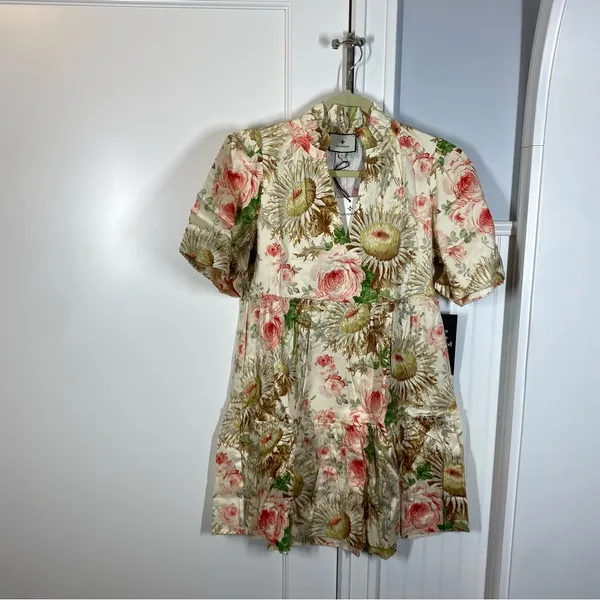 Tuckernuck Sun Faded Floral Crawford Mini Dress‎ Size Small NWT NEW cotton vacay - Image 2