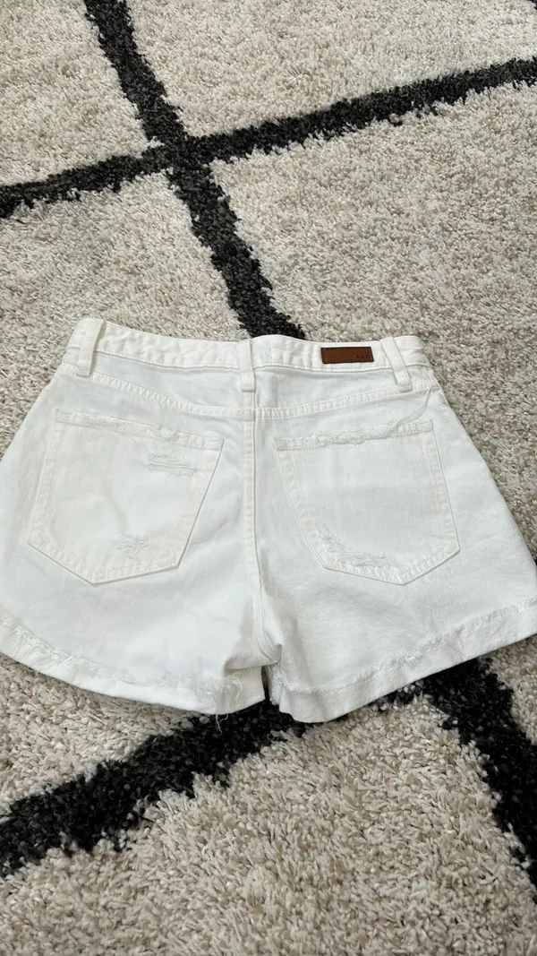 Pure White Jean Shorts - Image 2