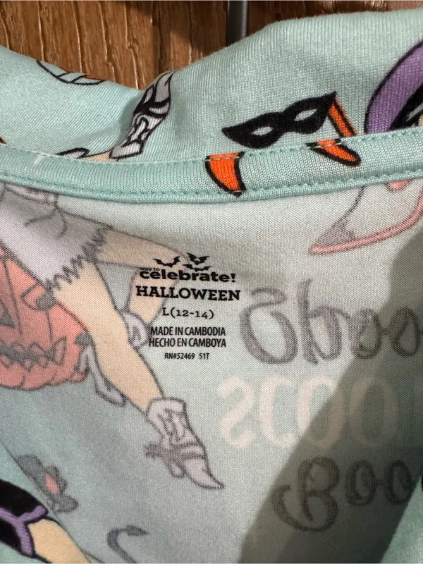 Way to Celebrate Halloween Retro Pinup Cowgirl Witch Pajamas Size Large NWT - Image 3