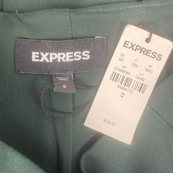 Express Hunter Green Knee Length Pencil Skirt NEW 0 - Image 4