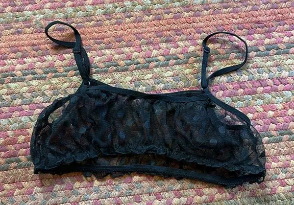 BLACK MESH BRALETTE Size XS - Image 3