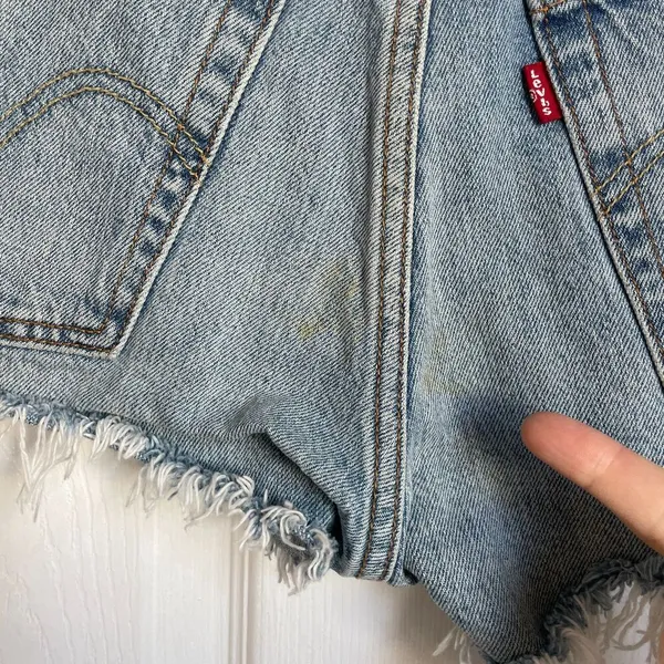 Levi's 501 cutoff button fly shorts size 25 womens distressed READ - Image 7