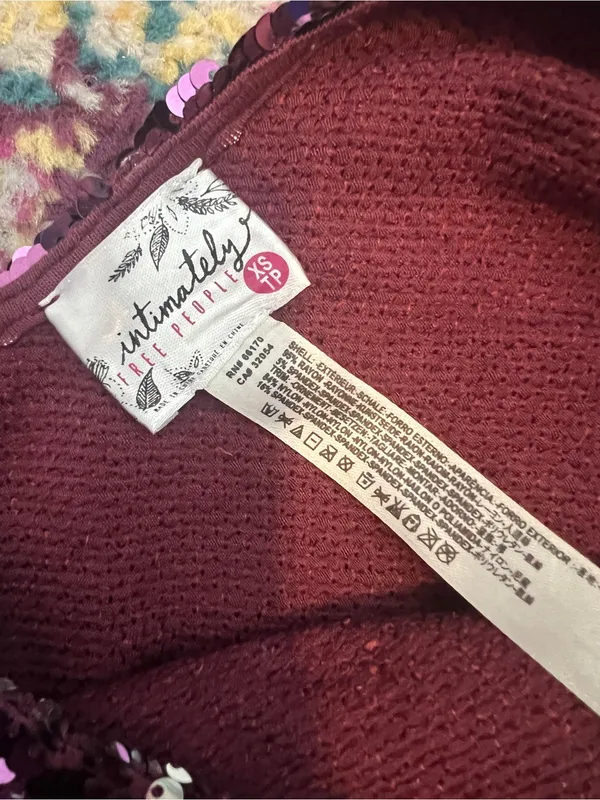 Free people intimately Women's Purple Sequin Lace Cami Top - Image 8