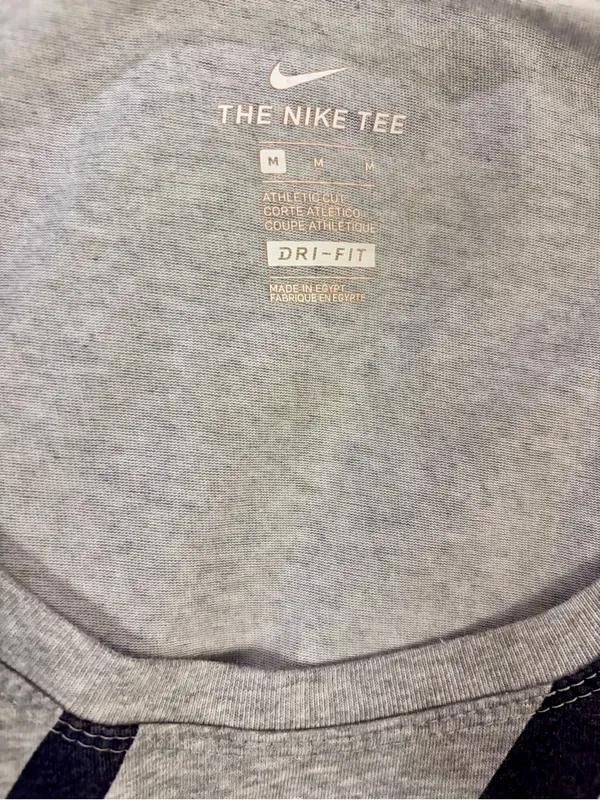 Nike Women’s Light Gray Short Sleeve Script Logo Tee - Image 3