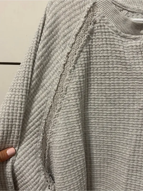American Eagle Big Hug Waffle Sweatshirt - Image 4