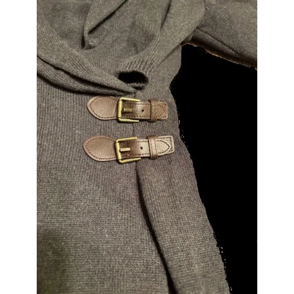 Lauren Ralph Lauren Buckle Wrap Sweater Dress Sz S Elegant Knit Workwear - Image 5