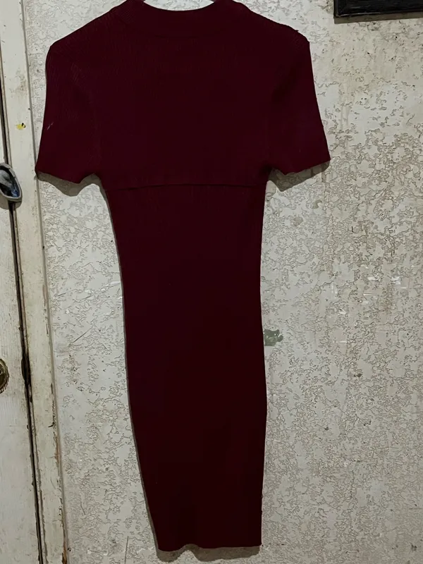 Deep burgundy red dress no boundaries  - Image 2