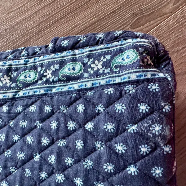 VTG Vera Bradley Seaport Navy Mini Tote Bag Retired USA Made Preppy Paisley - Image 4