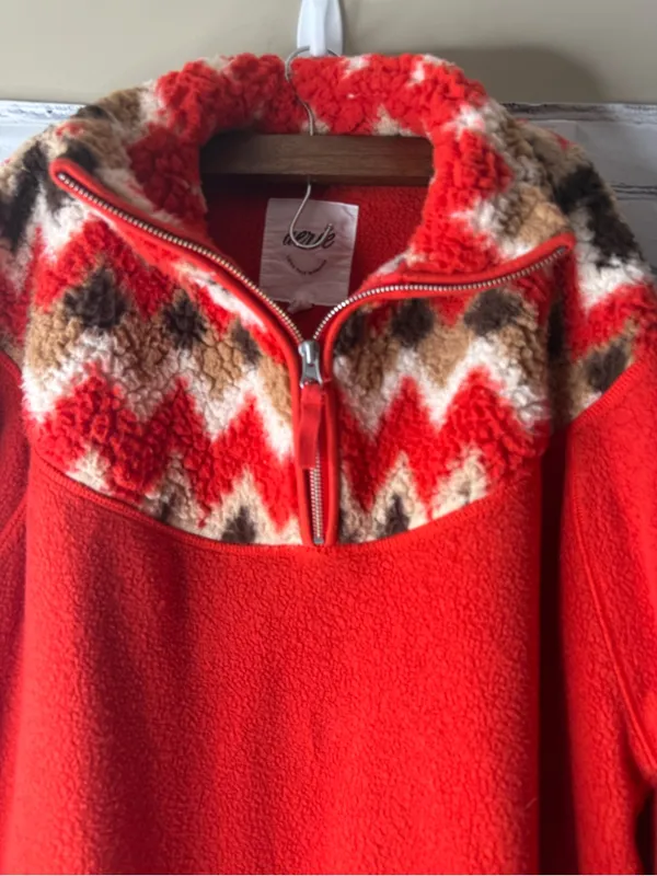 Aerie hometown holiday 1/4 zip fleece sweatshirt - Image 3