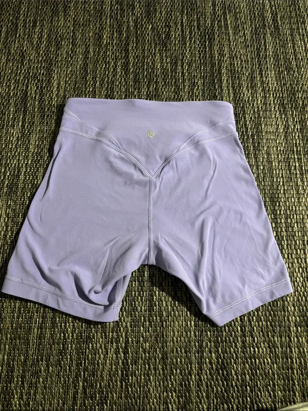 Lululemon Align Curve Seam High-Rise Short 6" Biker Soft Nulu Dark Lavender - Image 2