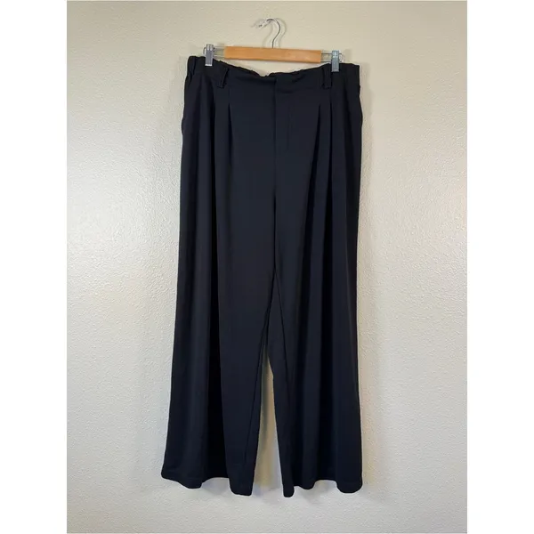 Halara Black Wide Leg Trouser Dress Pants Womens XL Classic Preppy Comfortable - Image 10