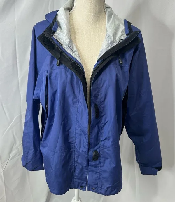 LL Bean navy blue wind breaker jacket - Image 3