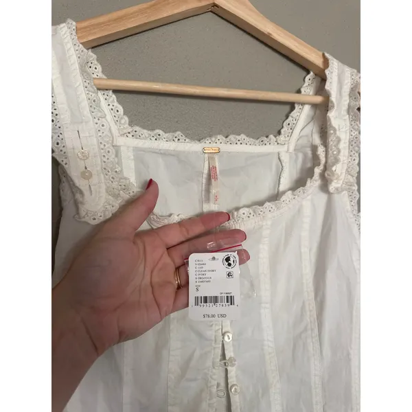 FREE PEOPLE Bridgette Corset Top in Clean Ivory Size Small NEW - Image 5