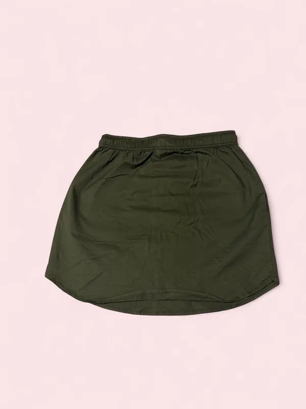 Sundry for evereve Olive Drawstring Mini Skirt - Image 2