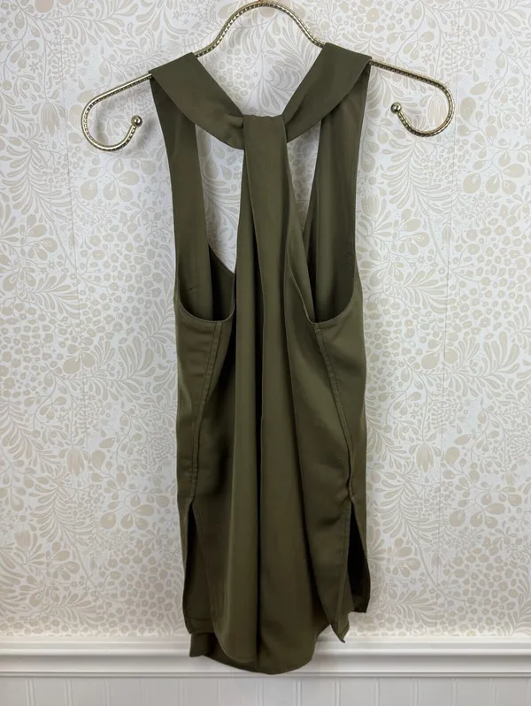 Shades of Grey by Micah Cohen Olive Green Tank Top - Size - Small - Image 3