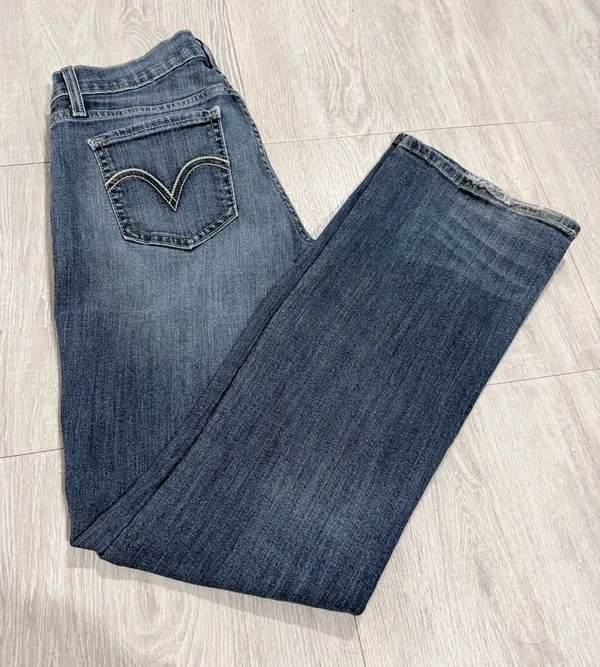 Levi's Dark Blue Straight Leg Women's Jeans - Image 2