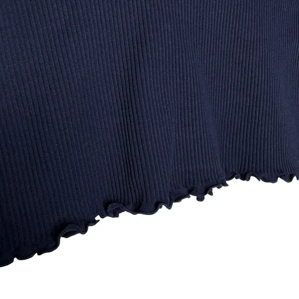 Aerie Seamless Rib Corset Bra Top Size Medium Navy Blue Lounge Crop Y2K Basic - Image 5