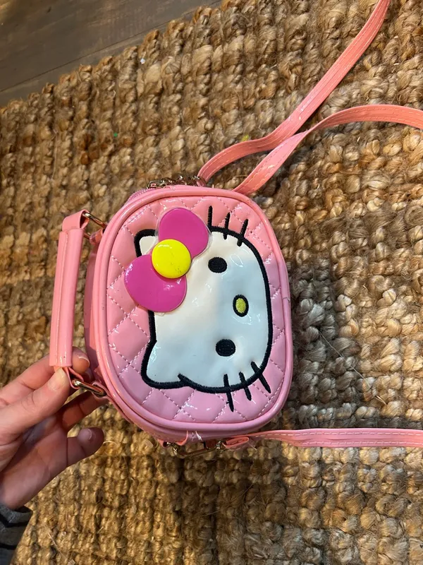 Vintage Hello Kitty Pink Patent Satchel Crossbody Bag - Image 7