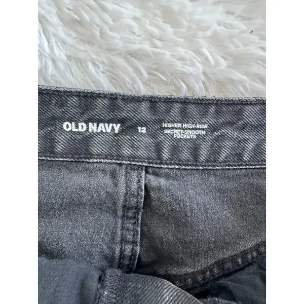 Old Navy Women's Size-12‎ Pencil Skirt High Rise Smooth Pockets Black Denim - Image 2