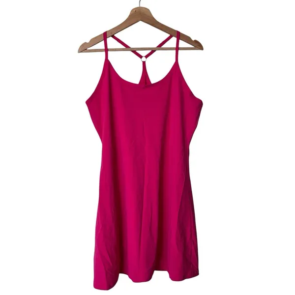 Outdoor Voices XL The Exercise Dress Coral Red Padded Bra Tennis Athleisure - Image 2