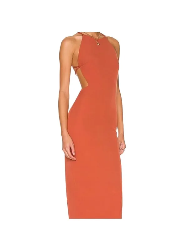 Bardot Ramona Midi Dress Copper Size M - Image 3