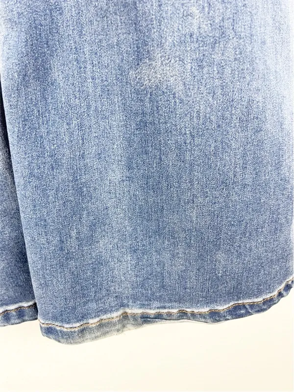 FREE PEOPLE We The Free Penny Pull-On Flare Legs Distressed Jeans, Size 27 - Image 7
