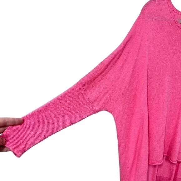 Fresh Produce Pink Cashmere Sweater Relaxed‎ Fit Dolman Sleeve Casual Cozy - Image 4