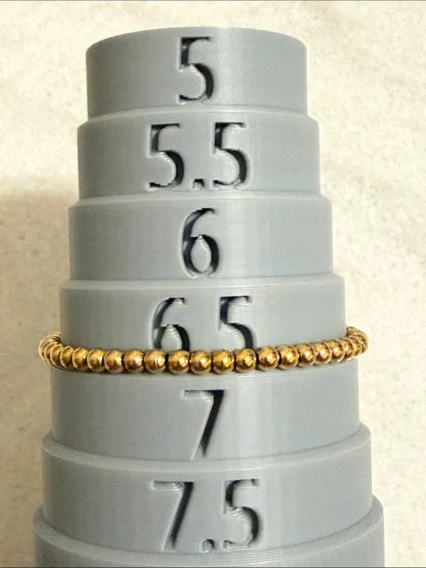 Gold Beaded Stretch Bracelet - Women Layering Jewelry New - Image 2