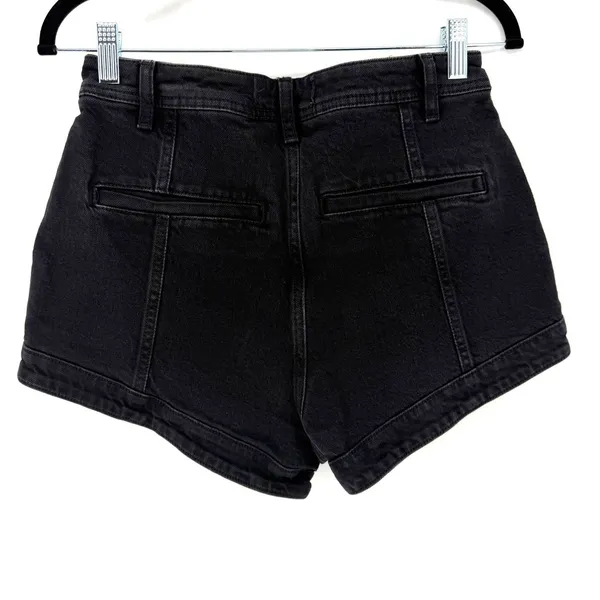 Free People We The Free Denim Shorts CRVY High Rise 28 Black Boho Festival - Image 4