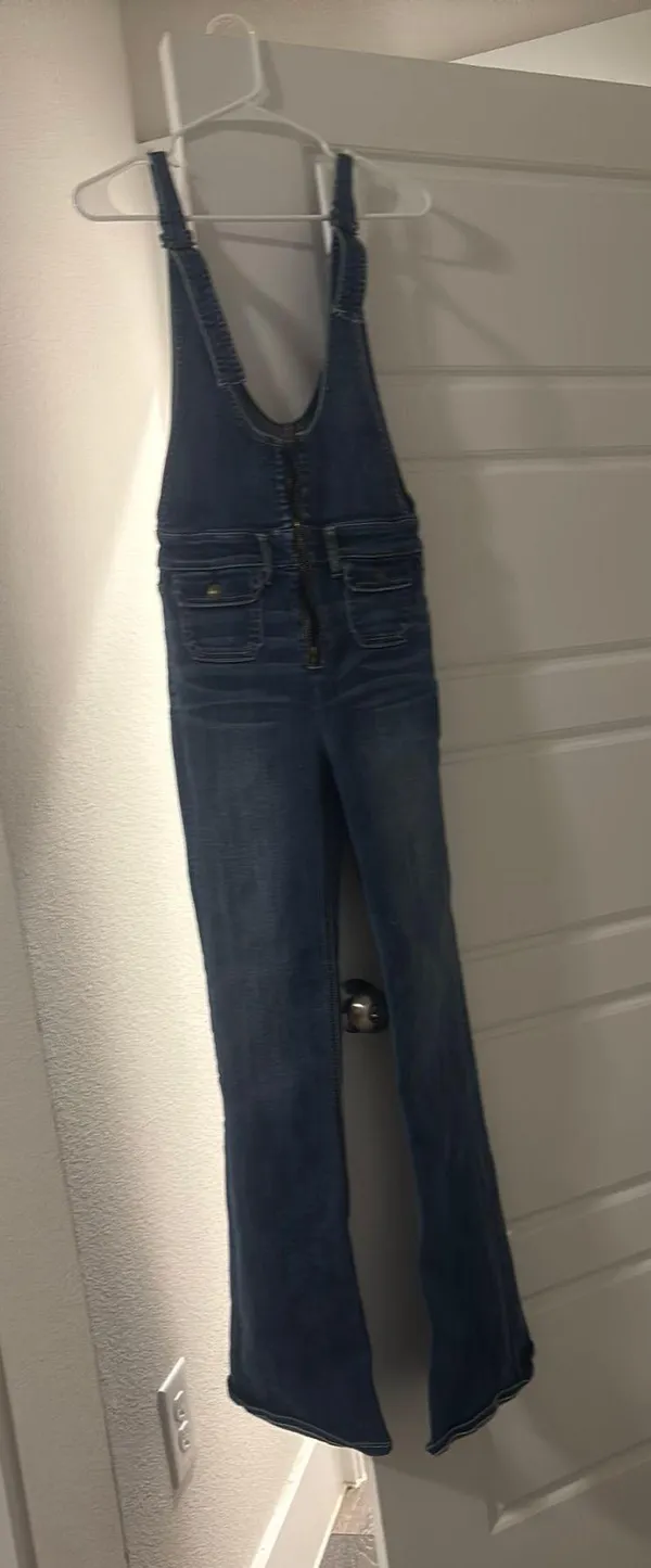 American Eagle Super stretch Flare Overalls - Image 6