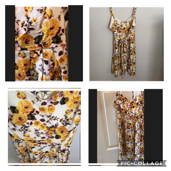 Forever 21 sunflower Floral dress Sz M - Image 9