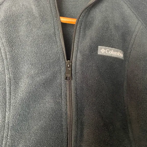 Columbia Black Full Zip Fleece Gorpcore Hiking Cozy Jacket S - Image 3