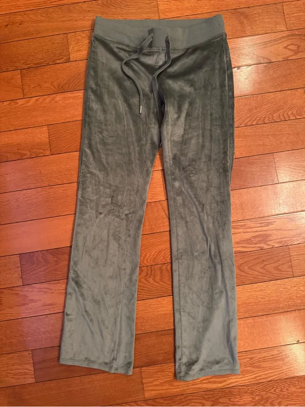 Aerie Dreamy Velour Pants XS Sage Green - Image 2