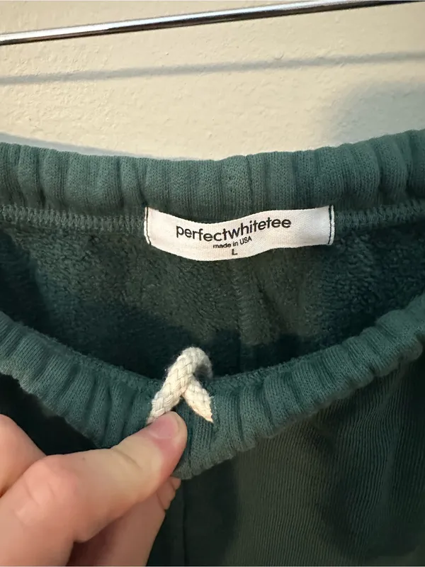 PerfectWhiteTee Fleetwood jogger sweatpants green large - Image 3