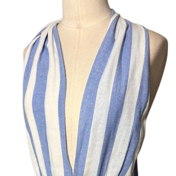 Superdown Kia Striped Jumpsuit in Blue & White - Image 7