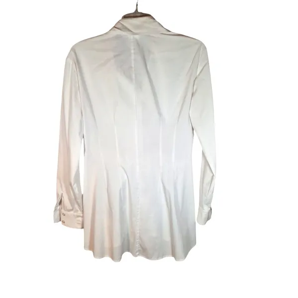 Finley White Long Sleeve Tunic with‎ tie on front Size S Made in USA - Image 2