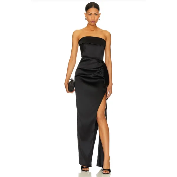 Nicholas Erelyn Strapless Gown In Black Size 4 / Small - Image 3