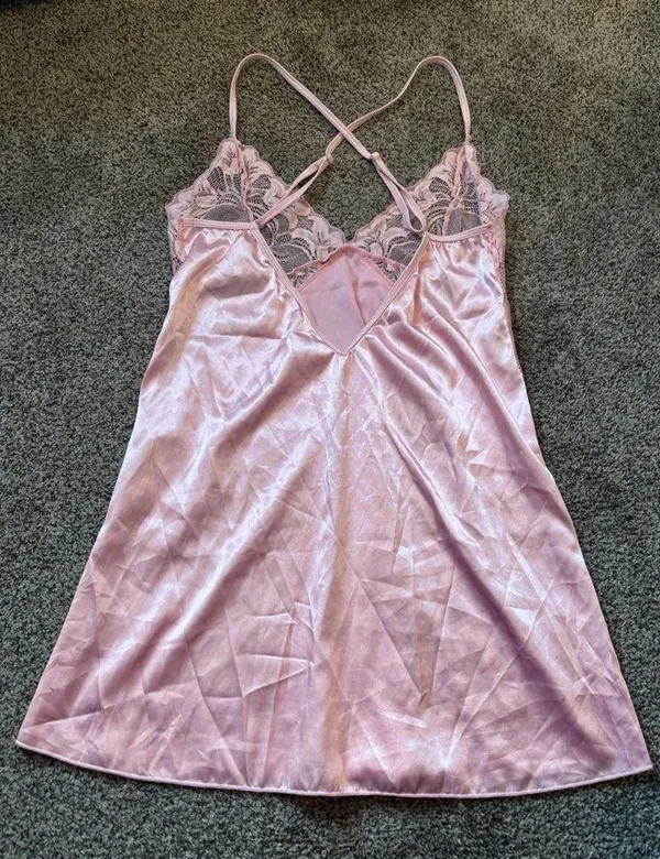Pink Lace Slip Dress - Image 3